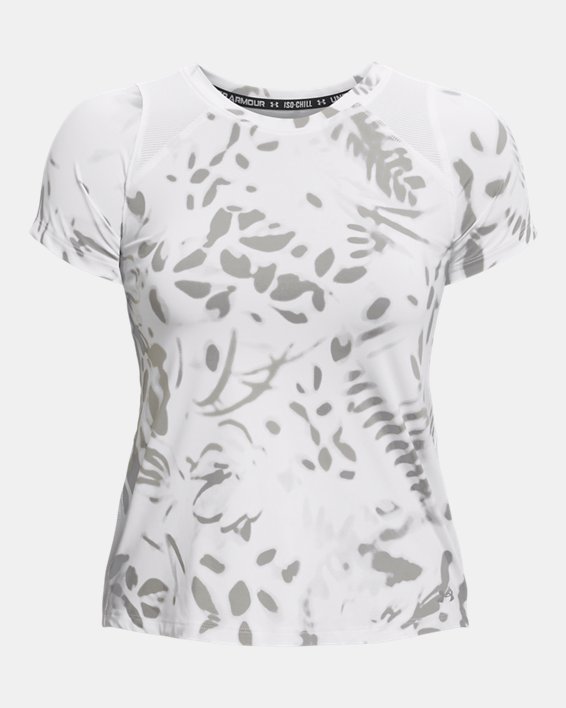 Camiseta de manga corta UA Iso-Chill 200 Print para mujer, White, pdpMainDesktop image number 4